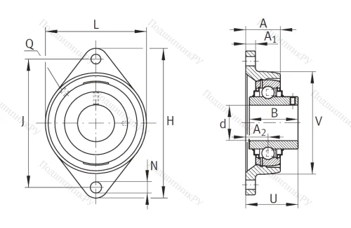 Подшипниковый узел RCJTY 17 XL в Москве