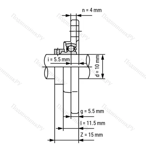 Подшипниковый узел SS KFL 000 ST - Вал: 10 мм от производителя  LPZ