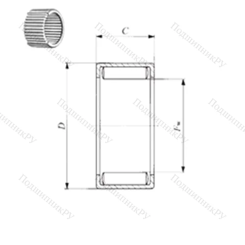Подшипник игольчатый радиальный 7E-HVS 20X 27X 25-1#03