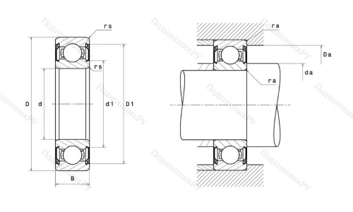 Низкотемпературный подшипник 6304 LTZZ от производителя  SNR