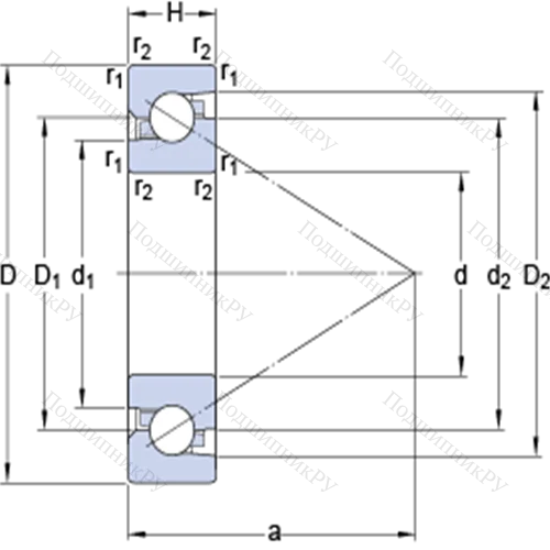 Прецизионные одинарные упорно-радиальные шарикоподшипники для винтовых передач BSD 3572 C от производителя  SKF