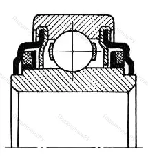 Модификация подшипника 420303КЕ размер 17,5x47x14/17,7 от производителя  МПЗ