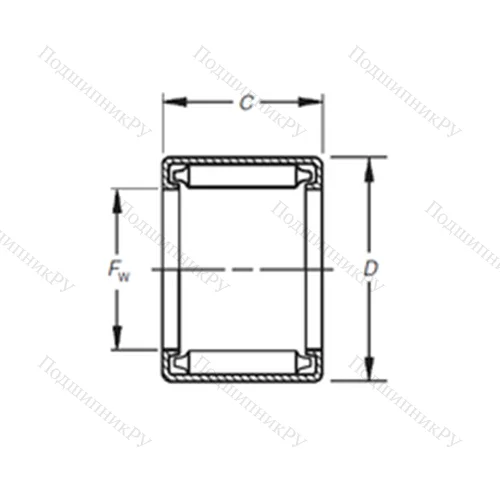 Подшипник игольчатый радиальный B-68