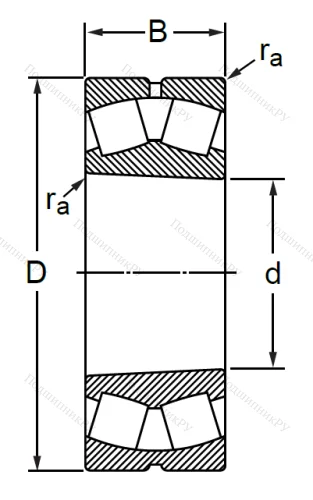 Сферический роликовый подшипник с конической посадкой на вал 113622 АМНK (22322 ACKMW 33) в Москве