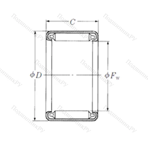 Подшипник игольчатый радиальный NF-1420