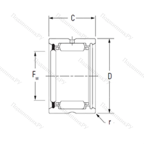 Подшипник игольчатый радиальный HJ-486028RS