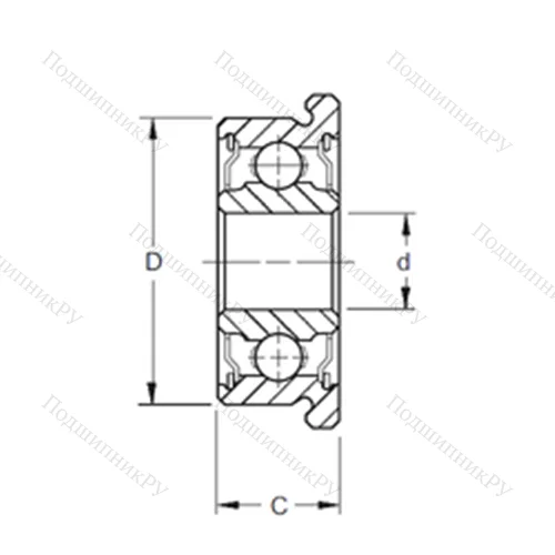 Подшипник шариковый радиальный F 61700-2RS