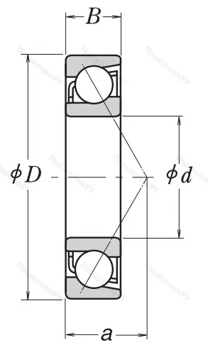 Однорядный шариковый подшипник 7313 BEAT 85