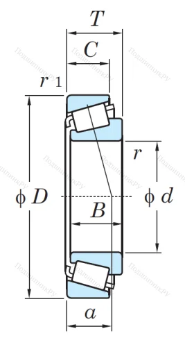Конический роликовый подшипник 32010 JR от производителя  KOYO