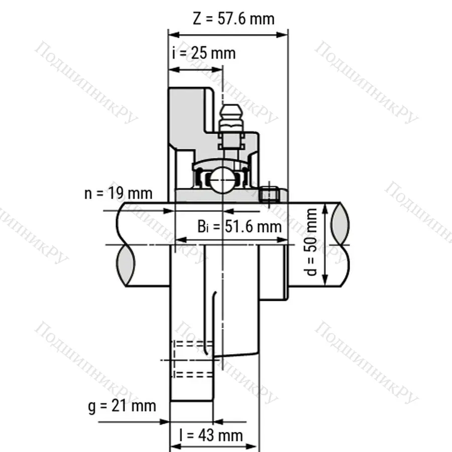 Подшипниковый узел SSUCFPL 210 - Вал: 50 мм
