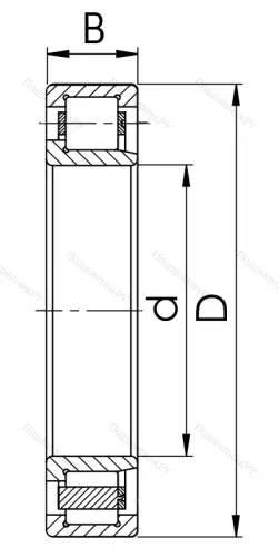 Цилиндрический роликовый подшипник 42516 Л (NJ 2216 M) в Москве