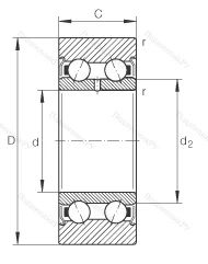 Подшипник LR 5204 X ZZ от производителя  INA