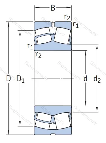 Сферический роликовый подшипник 53616 Н (22316 W 33) в Москве