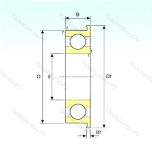 Подшипник шариковый радиальный F 6701