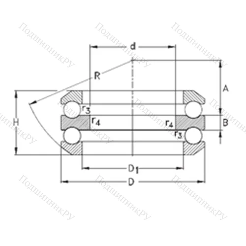 Подшипник шариковый упорный 54316-MP
