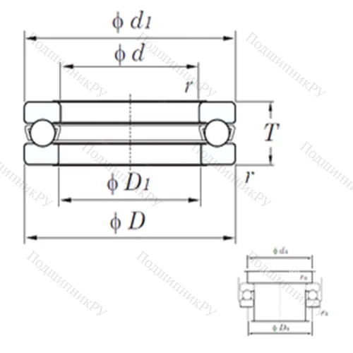 Подшипник шариковый упорный 511/530