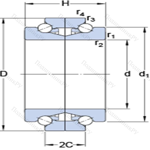 Прецизионные двойные упорно-радиальные шарикоподшипники BTW 90 CTN 9/SP