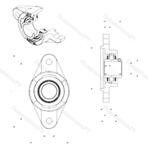 Подшипниковый узел шариковый радиальный UCFLZ 207