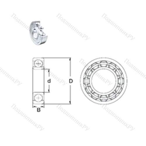 Подшипник шариковый радиальный 61818-2Z