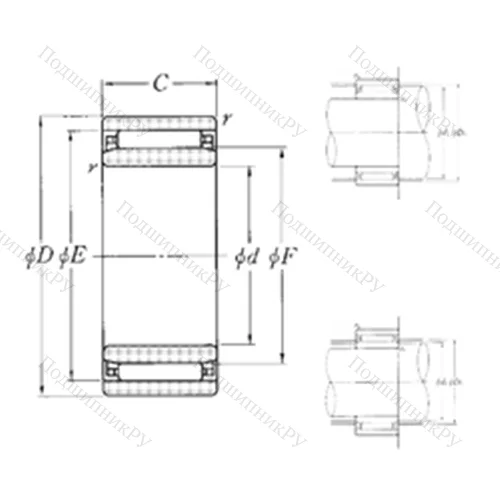 Подшипник игольчатый радиальный NAO-70?95?30