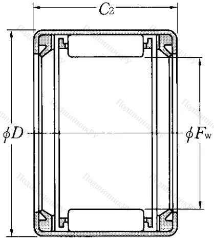 Игольчатый подшипник HK 2016 LL от производителя  NTN