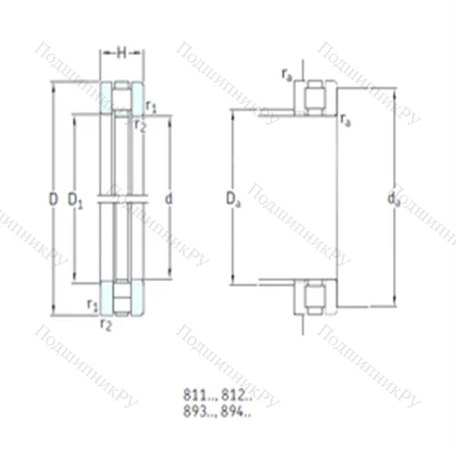 Подшипник роликовый упорный 81102TN