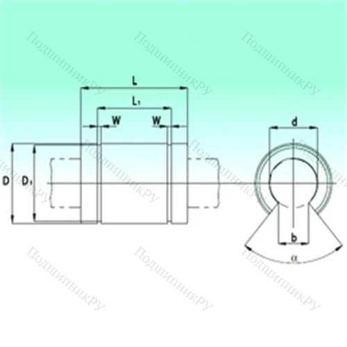 Подшипник шариковый линейный KBO 2558-PP