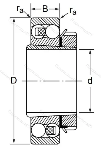 Двухрядный шариковый подшипник 1211 K в Москве