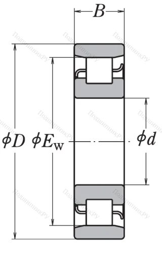 Роликовый цилиндрический подшипник N 211 W от производителя  NSK