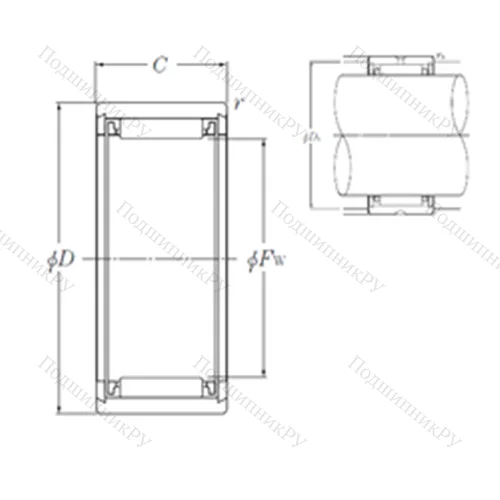 Подшипник игольчатый радиальный NK 5/10T 2