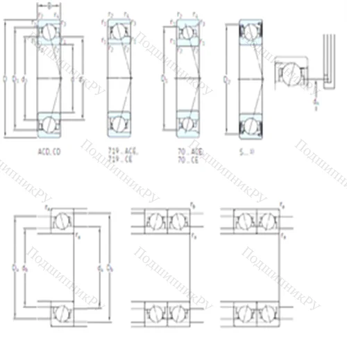 Подшипник шариковый радиально-упорный S 7005 CE/HCP 4A
