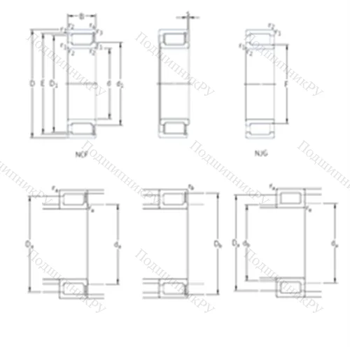 Подшипник роликовый радиальный NCF 29/800V