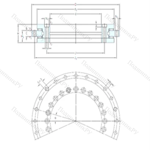 Подшипник роликовый упорно-радиальный NRT 200 A