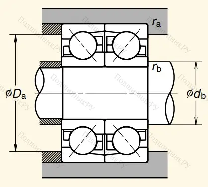 Дуплексированный подшипник 7309 BWG от производителя  NSK