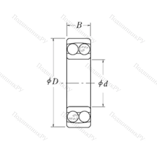 Подшипник шариковый радиальный самоцентрирующийся NMJ 3.1/2