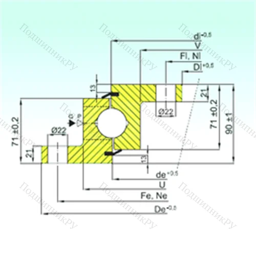 Подшипник шариковый опорно-поворотный NBL.30.1055.200-1PPN
