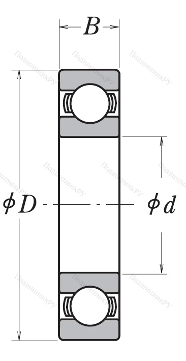 Однорядный шариковый подшипник 6311 CM