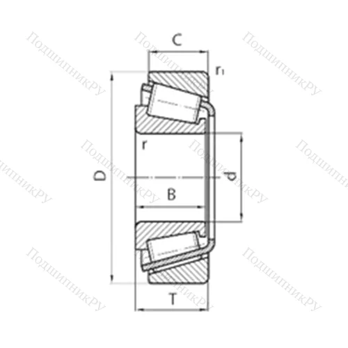 Подшипник роликовый радиально-упорный BT 1-0518