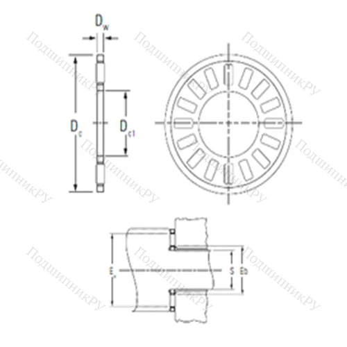 Подшипник игольчатый упорный NTA-2233