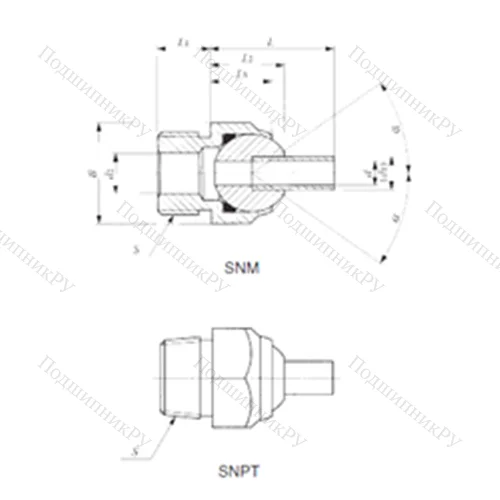 Подшипник скольжения сферический SNM 10-40