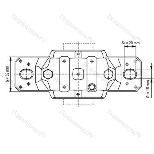 Разборный корпус опорного блока SNL 507-606 / Вал 30мм от производителя  LPZ