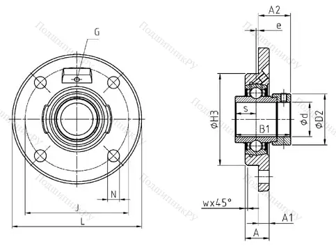 Подшипниковый узел  RME 65-214 XL в Москве