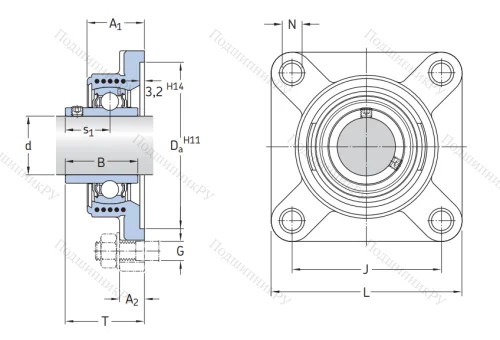 Подшипниковый узел FYK 40 TF в Москве