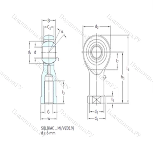 Подшипник скольжения сферический SIKAC 12M