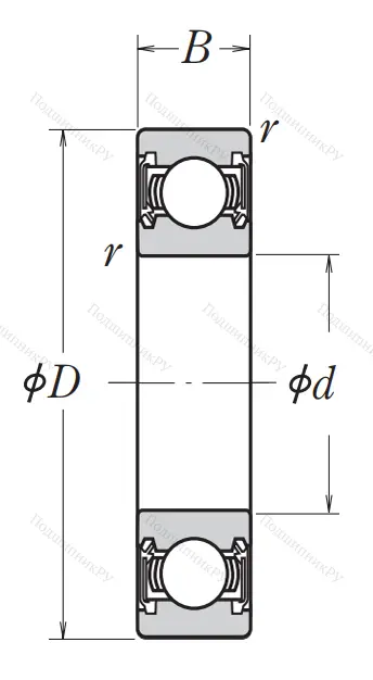 Однорядный шариковый подшипник 6024 DDU C 3