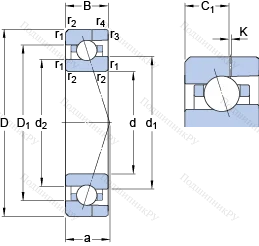 Подшипник 7001 CE/P 4AH