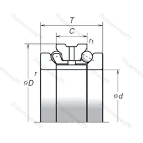 Подшипник шариковый упорно-радиальный 160TAC 29D+L