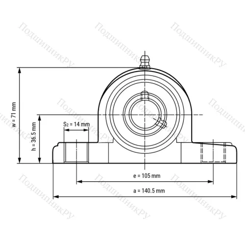 Подшипниковый узел SSUCPPL 205 - Вал: 25 мм от производителя  LPZ