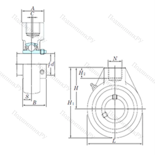 Подшипниковый узел шариковый радиальный UCHA 207