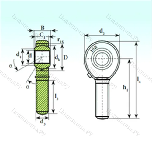 Подшипник скольжения сферический TSM 25 от производителя  ISB